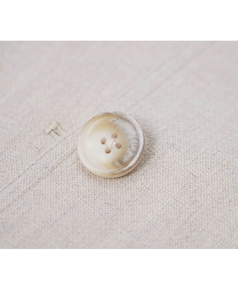 Vintage Dew-Retted Linen Cotton Blazer | Patch Pockets Suitpure