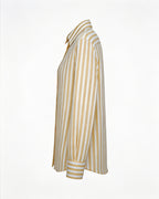 Yellow Stripe Linen Shirt Suitpure