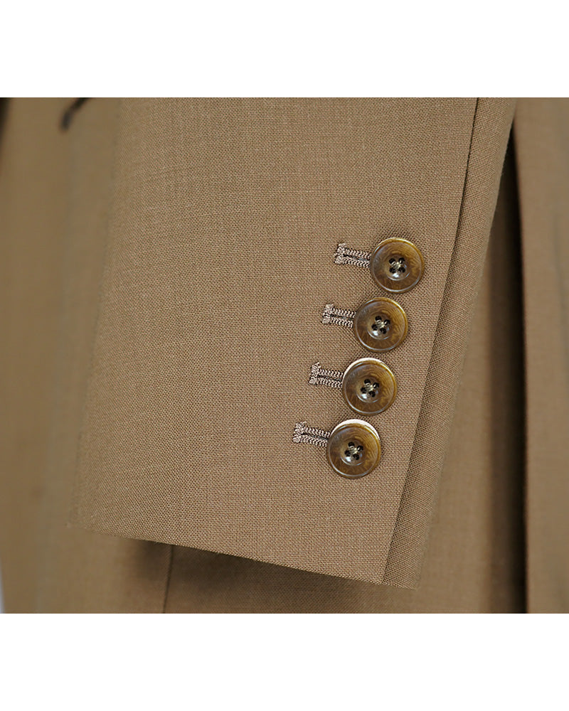 Fine Wool Single-Breasted Blazer Suitpure