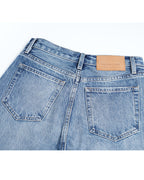 Retro Wide-Leg Denim Pants in Light Wash Suitpure