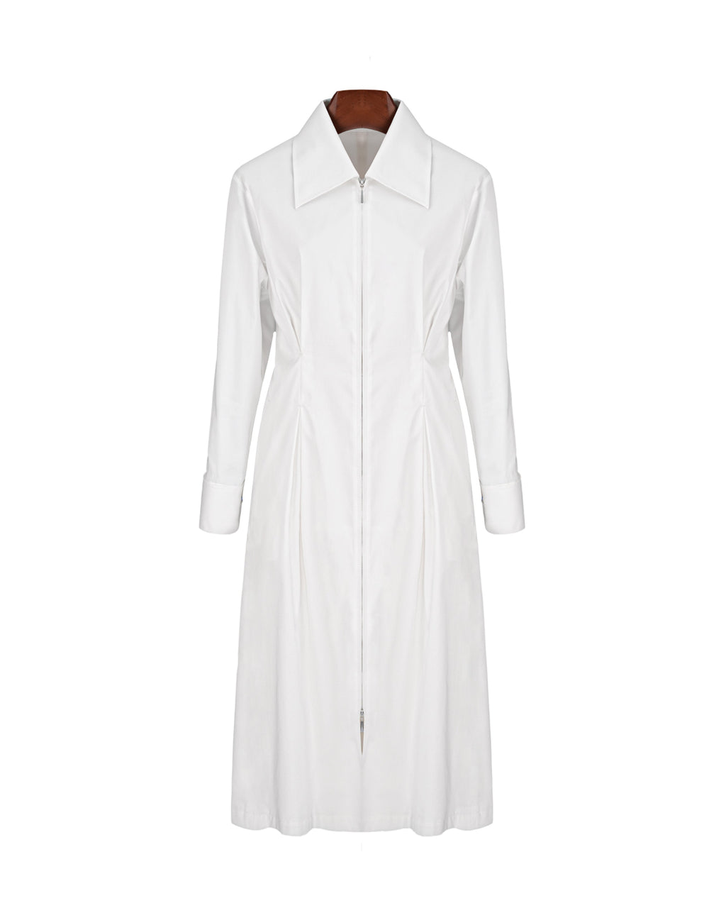 Cotton Sateen Minimalist Shirt Dress Suitpure