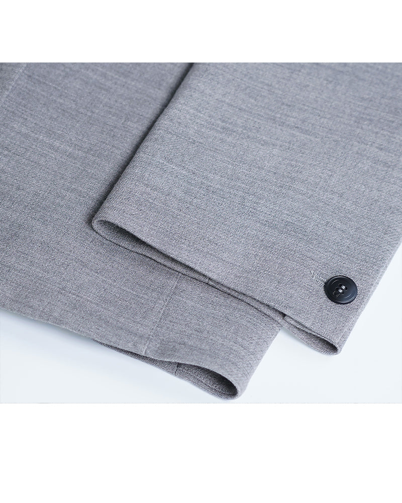 Structured Blazer with Tuck Detail & Patch Pockets