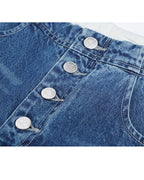 Continuous Waistband Button-Front Jeans | High-Rise Suitpure