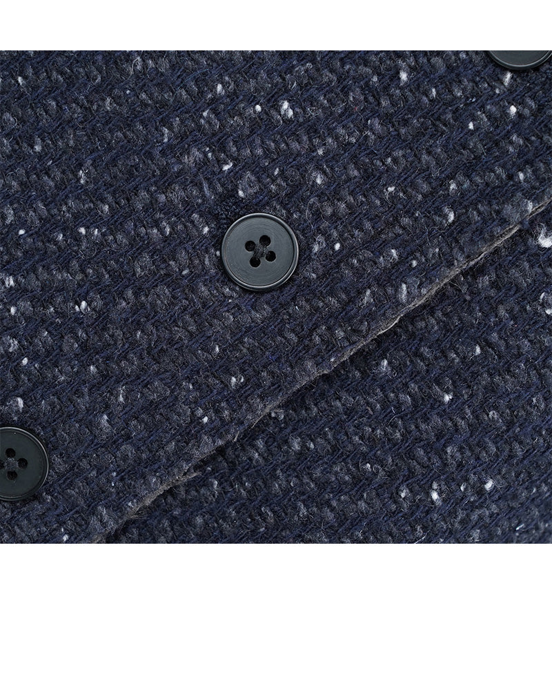 Longline Tweed Vest with Tailored Fit