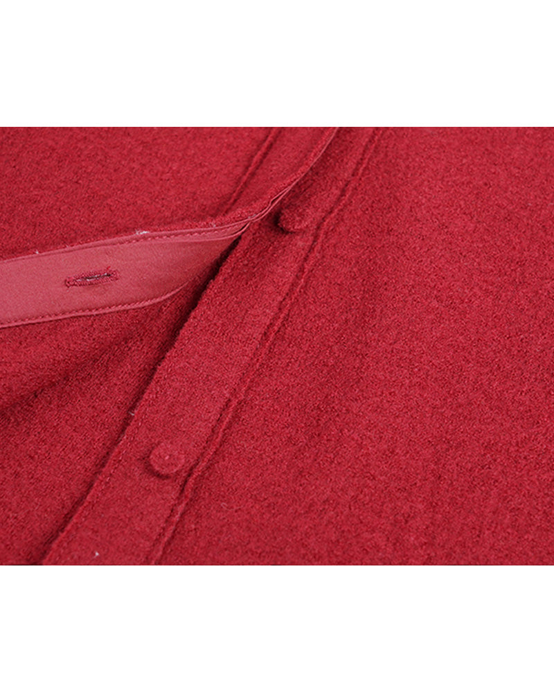 Relaxed Fit Knit Top in Bold Red