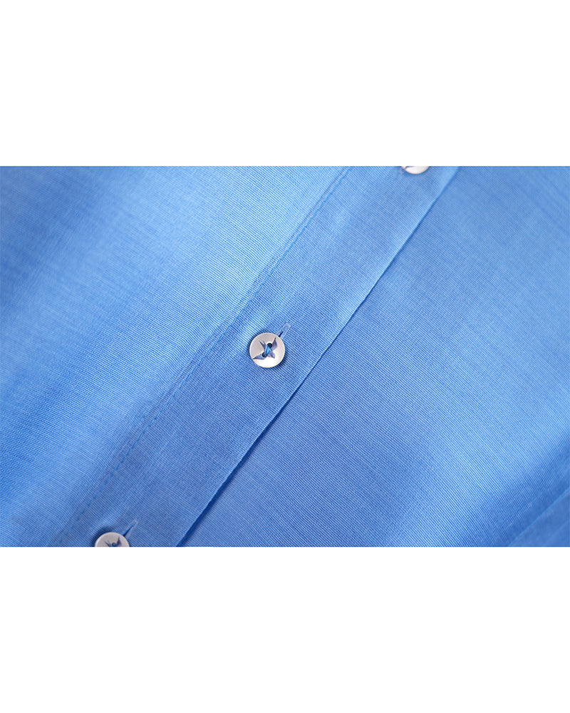 Airy Mandarin Collar Blouse for Spring/Summer