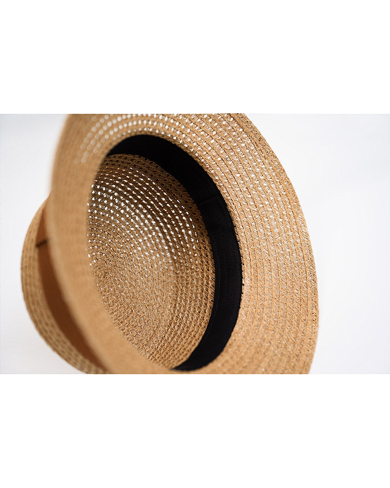 Retro Japanese Ribbon Flat Top Hat | Vintage Suitpure