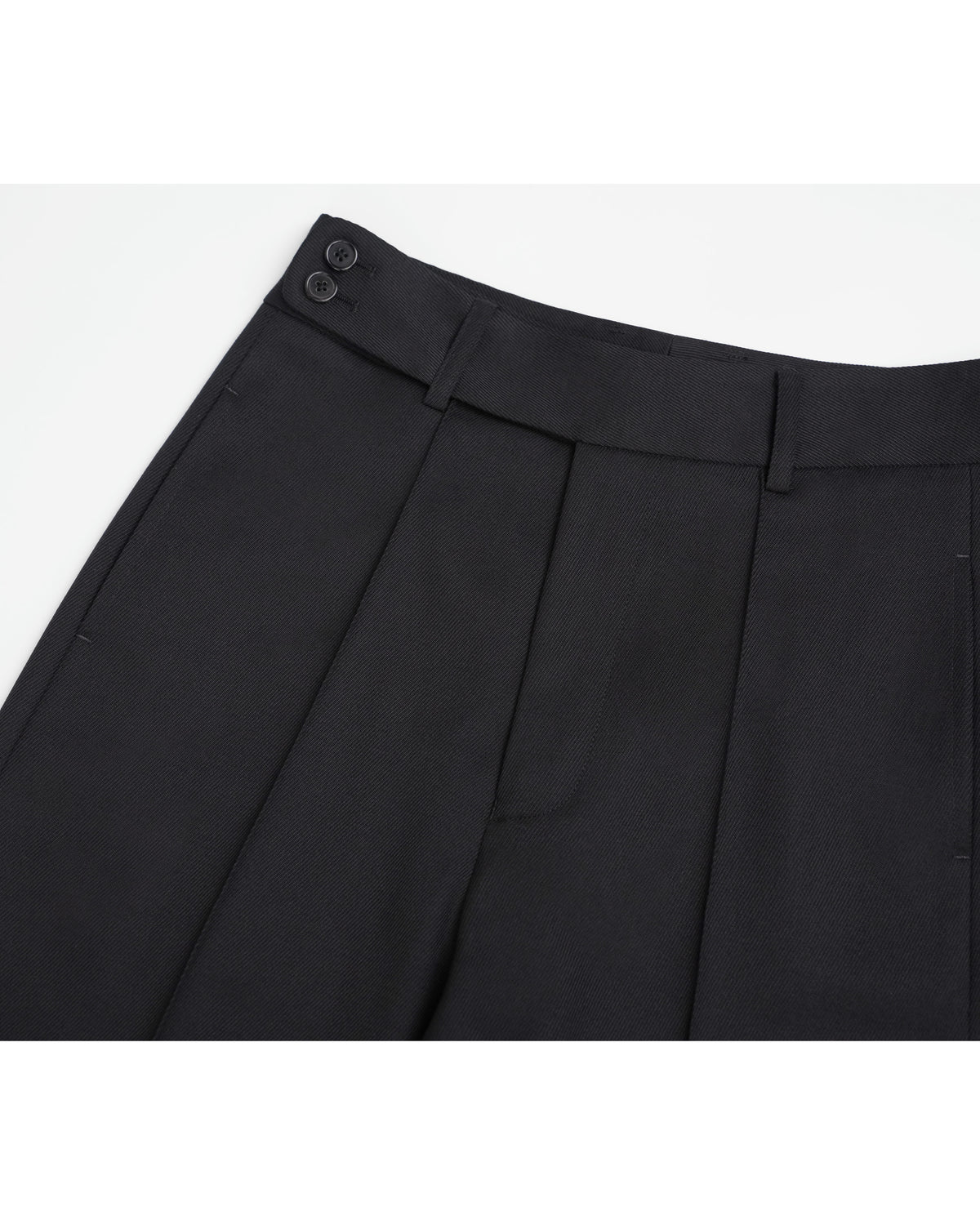 High Waist Cavalry Twill Straight Wool Pants | 100% Wool