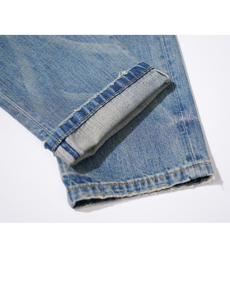 Cloud-Dyed Straight Jeans in Mist Blue Wash Suitpure