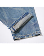 Cloud-Dyed Straight Jeans in Mist Blue Wash Suitpure