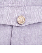 Crystal Purple Collarless Blazer | Patch Pockets Suitpure