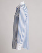 Blue White Stripe Breeze Linen Shirt Suitpure