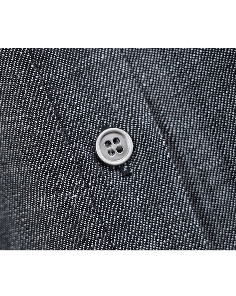 Washed Black Tencel Linen Oversized Shirt