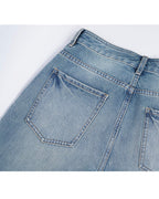Light Blue Cropped Jeans Suitpure