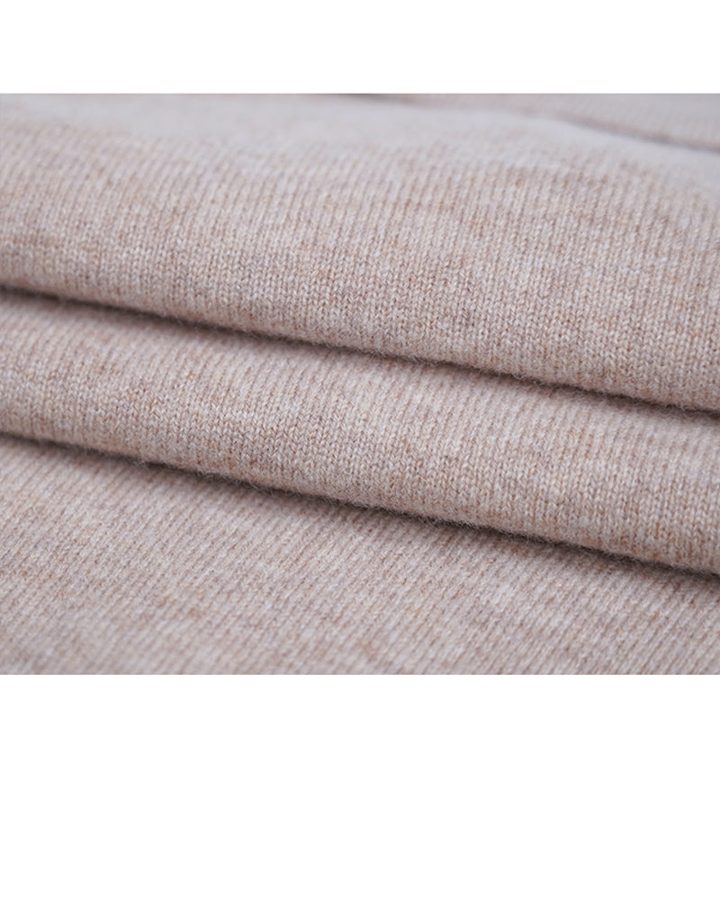 Praline Brown Knit Polo | Antique Gold Floral Buttons