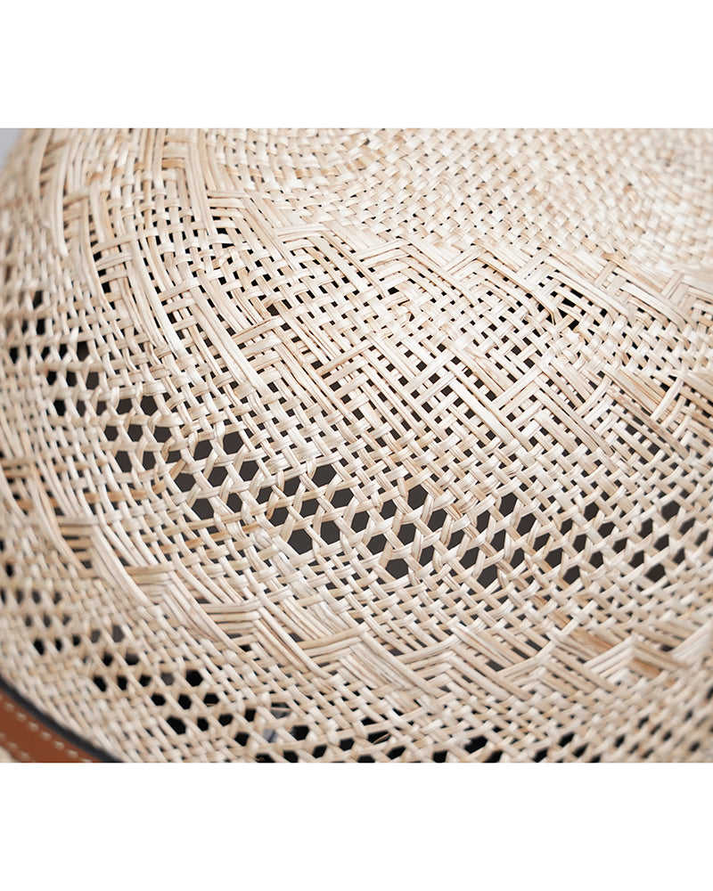 Women Summer Breathable Wide Brim Hollow Weave Straw Sun Hat Suitpure