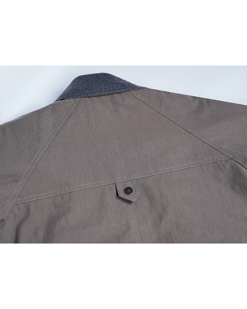 Cropped Color-Block Utility Quilted Jacket