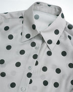 Women Silk-Blend Polka Dot Button-Down Shirt