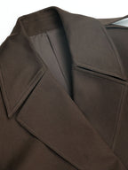 Military Style Epaulet Belted Trench Coat