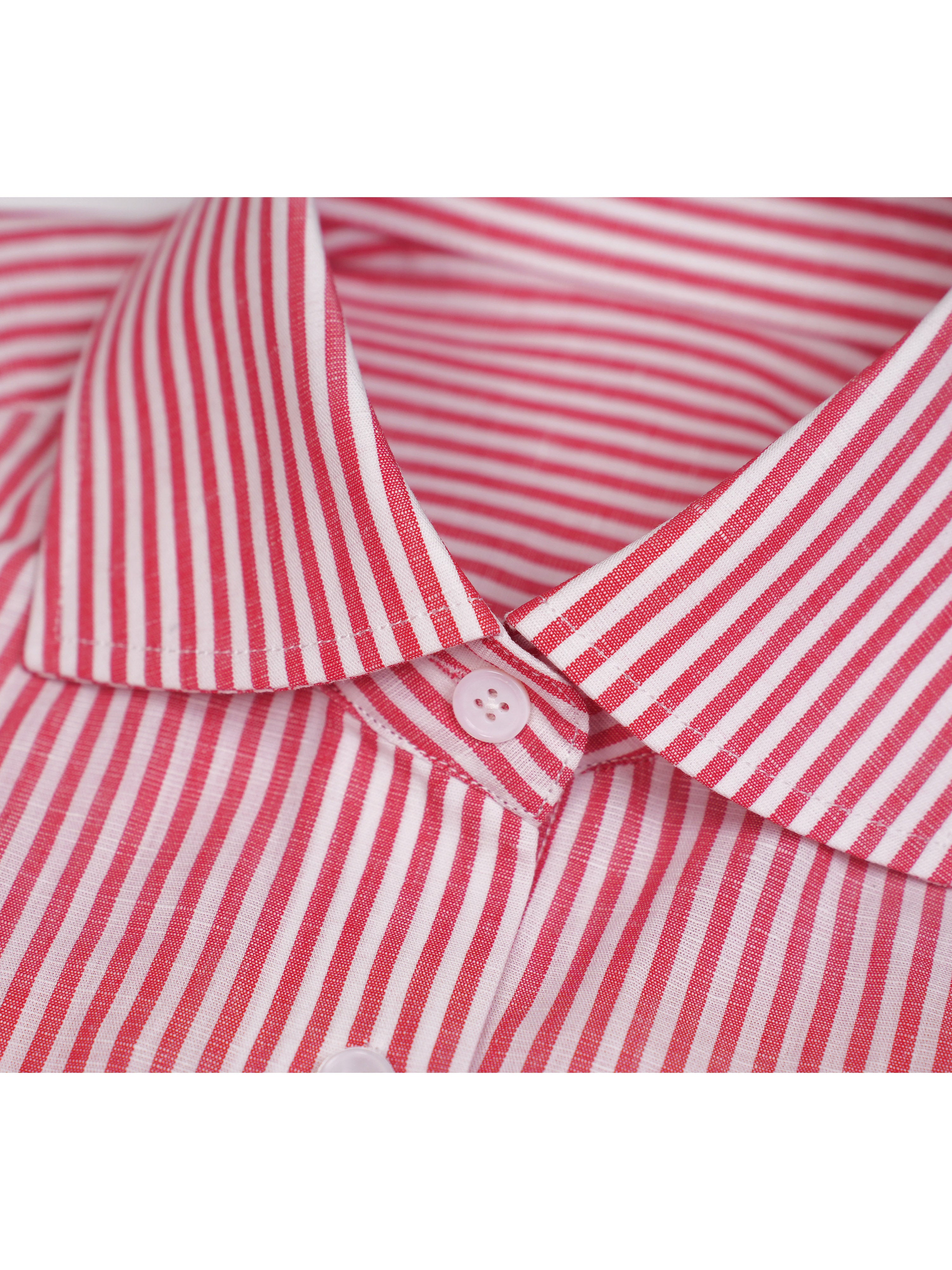 Red Linen Cotton French Collar Blouse Suitpure