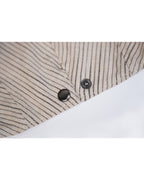 Vintage Striped Cotton Linen Newsboy Cap Suitpure