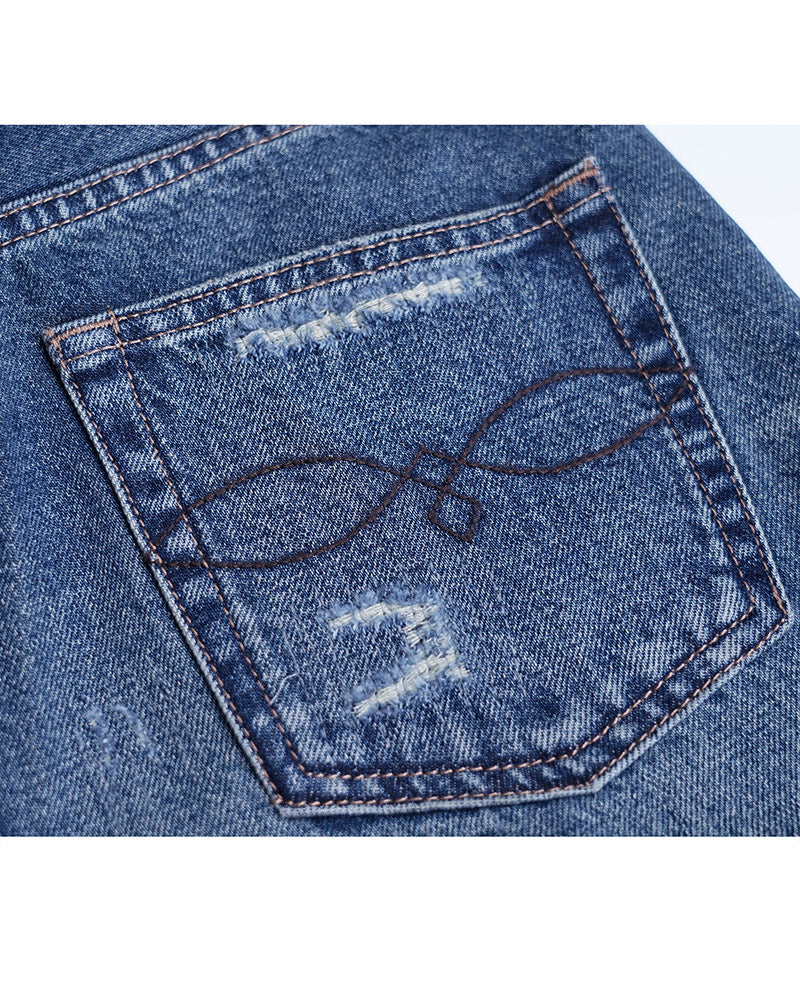 Applique Stitch Tapered Jeans | Vintage Workwear Suitpure