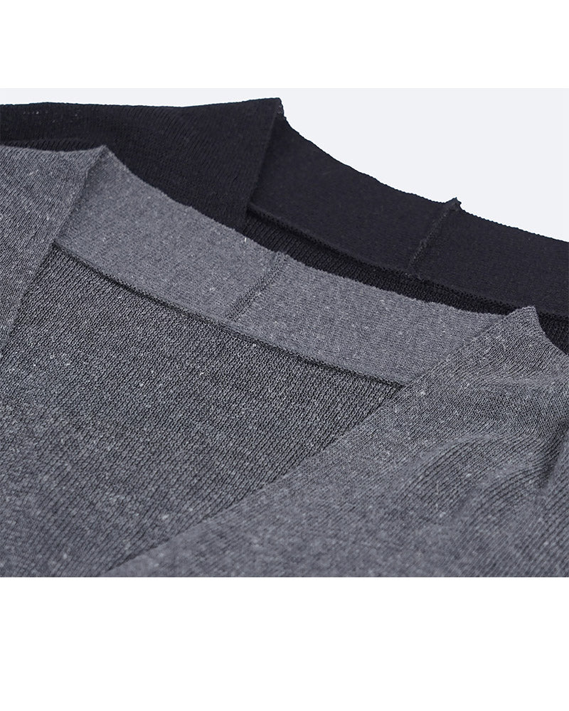 V-Neck Knit Top with Darted Waist Detail