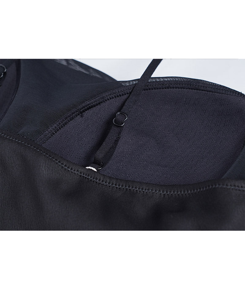 Slim-Fit Black Camisole with Spaghetti Straps Suitpure