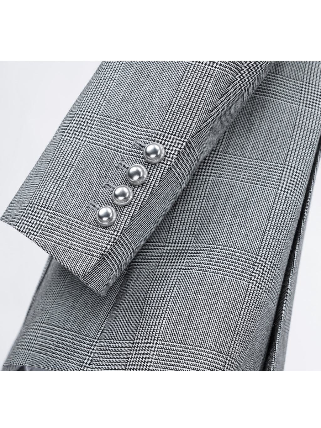 Puer Wool Prince of Wales Check Ladies Oversized Jacket Suitpure