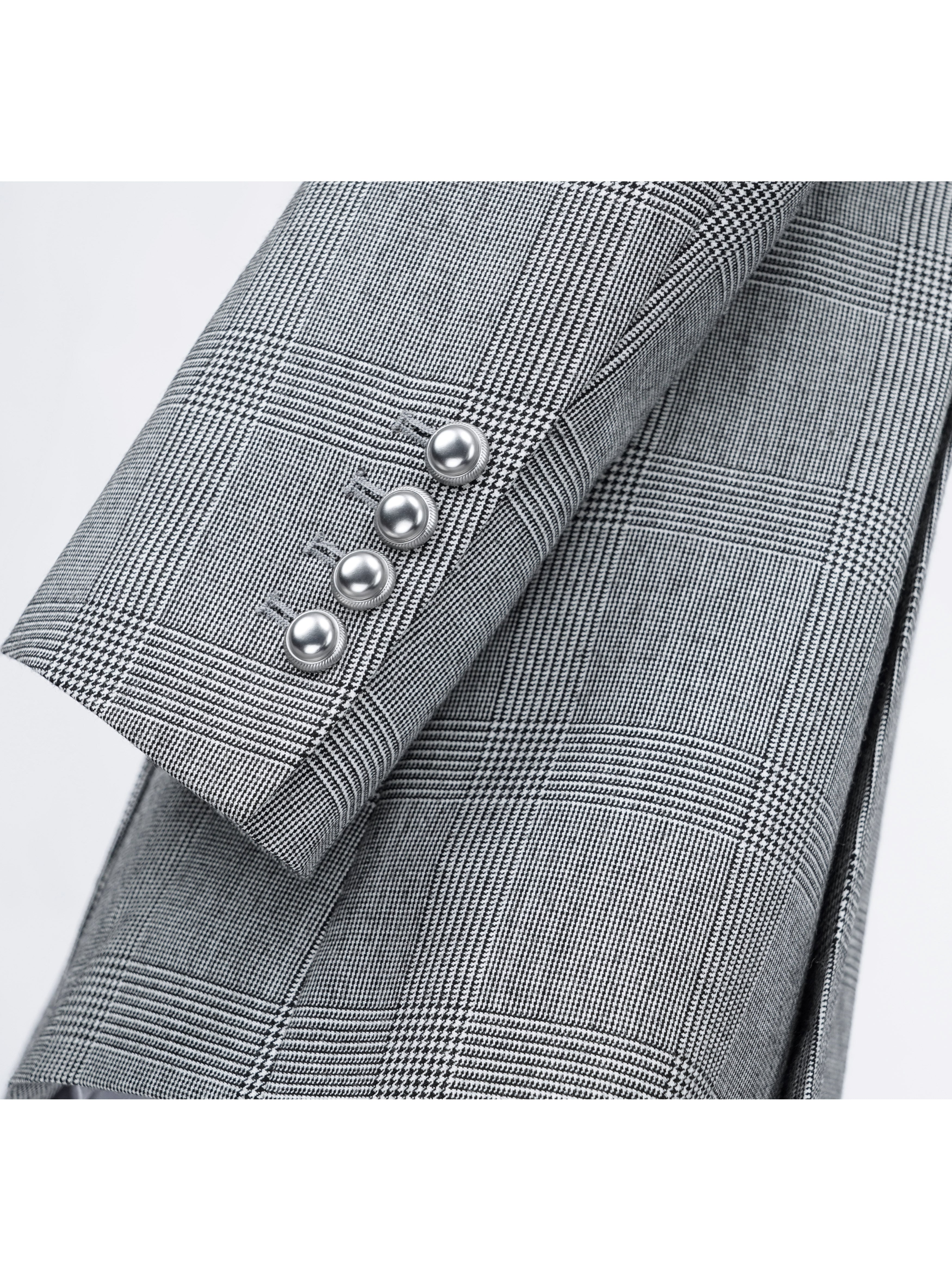 Puer Wool Prince of Wales Check Ladies Oversized Jacket Suitpure