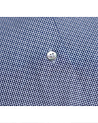 Navy Blue Small Check Cotton Minimalist Shirt Suitpure