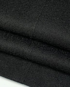 Black Twisted Silk Texture Wide Lapel Trench Coat