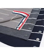 Sleeveless Side Slit Stripe Knit Vest