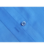 Sky Blue Mandarin Collar Blouse with Self-Tie Suitpure