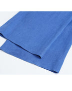 Extended Waistband Linen Trousers in Sky Blue Suitpure