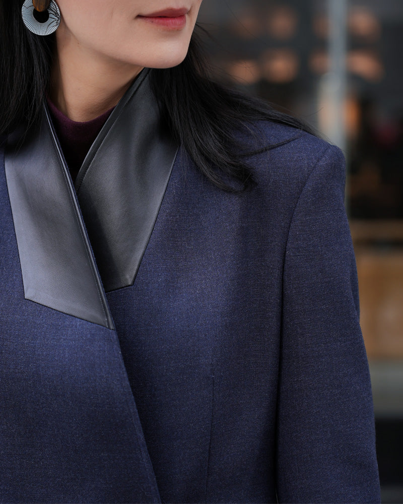 Starlight Blue Flannel Blazer Suitpure