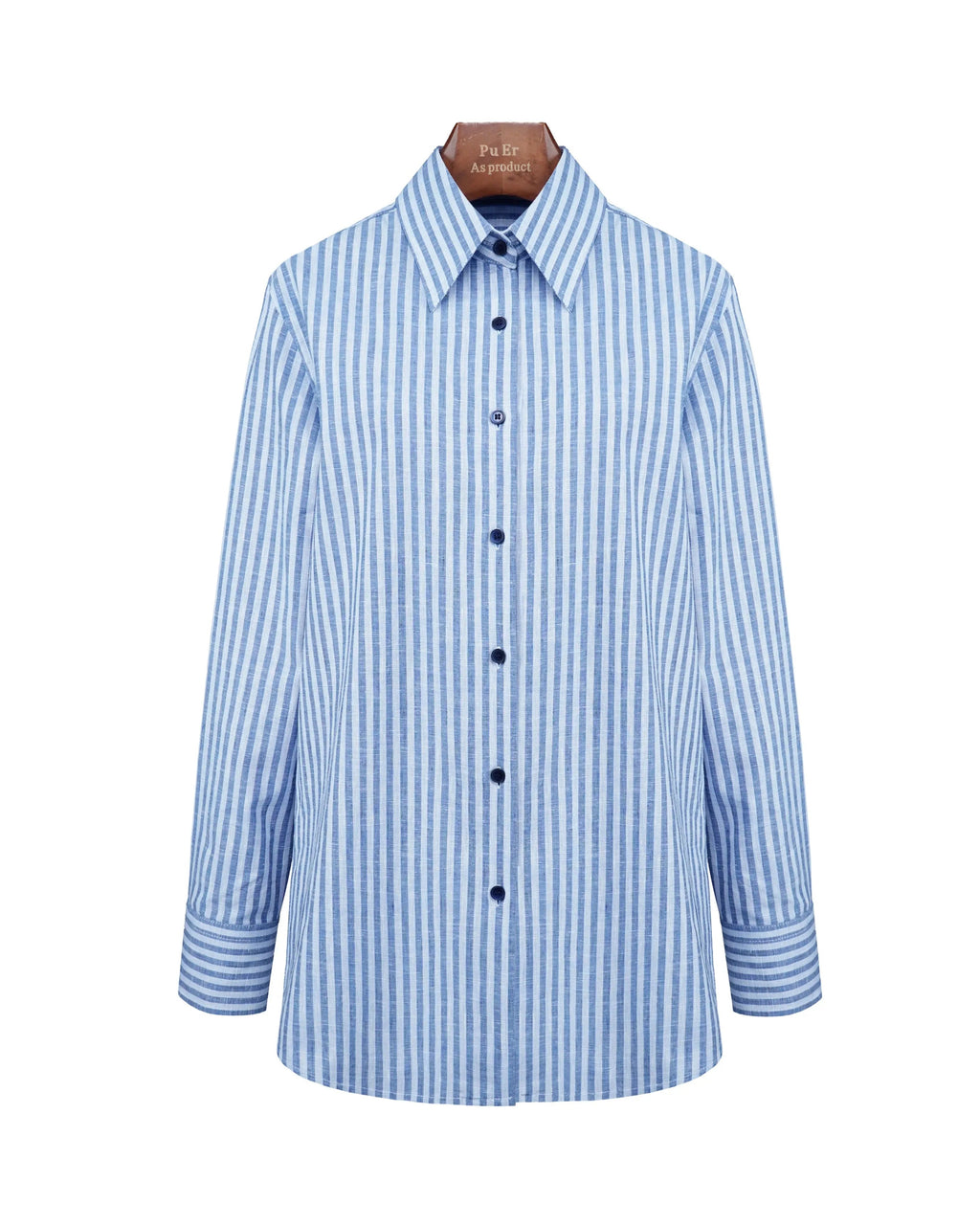 Holiday Nautical Style Loose Cotton Linen Striped Shirts Suitpure