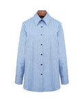 Holiday Nautical Style Loose Cotton Linen Striped Shirts Suitpure