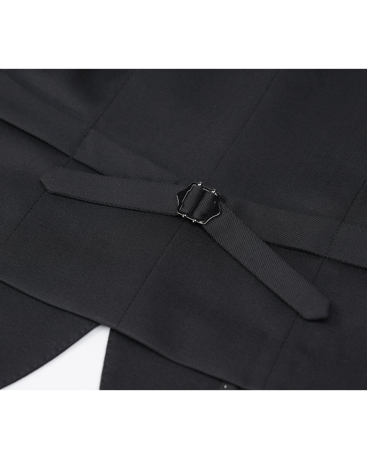 Fitted Rounded Collar Wool Cavalry Twill Vest| 100% Wool（副本）