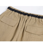 Relaxed Fit Linen Cropped Trousers Suitpure