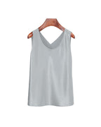 Four-Color Simple Satin Acetate Tank Top Suitpure