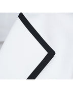 White Textured Lapel Unlined Blazer Suitpure