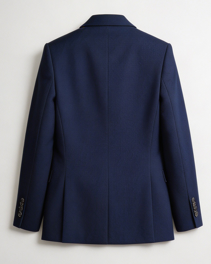 Classic Twill Double-Breasted Blazer Suitpure