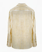 Yellow Stripe Linen Shirt Suitpure