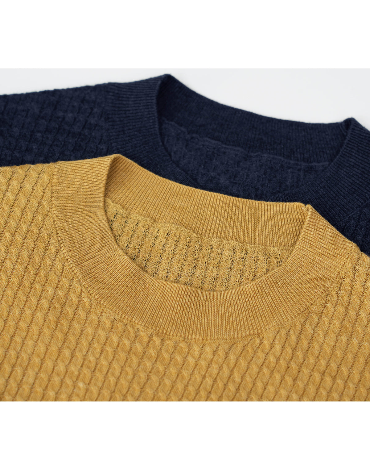 Crew Neck Vertical Stripe Knit Base Layer Top