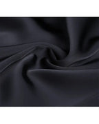 Deep Black Draped Blouse with Self-Tie Bow Detail Suitpure