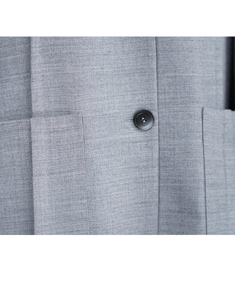 Structured Blazer with Tuck Detail & Patch Pockets