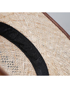 Women Summer Breathable Wide Brim Hollow Weave Straw Sun Hat Suitpure