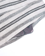 High-Waist Linen Stripe Wide Trousers | Concealed Pleats Suitpure