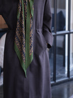 Versatile Trench Dress in Brown Check Suitpure